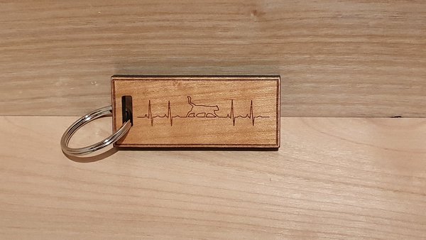 Schlüsselanhänger EKG Katze