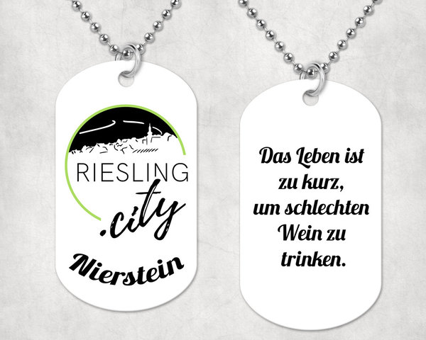 Riesling.city Nierstein Dog Tag Halskette