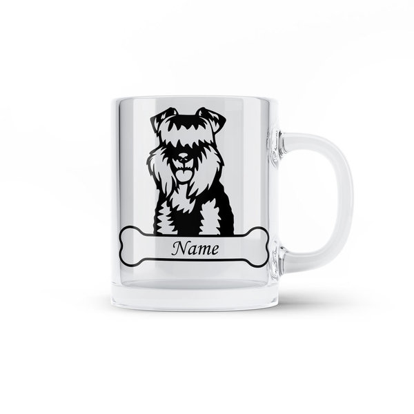 Glastasse Hund Kerry Blue Terrier Inkl. Namen