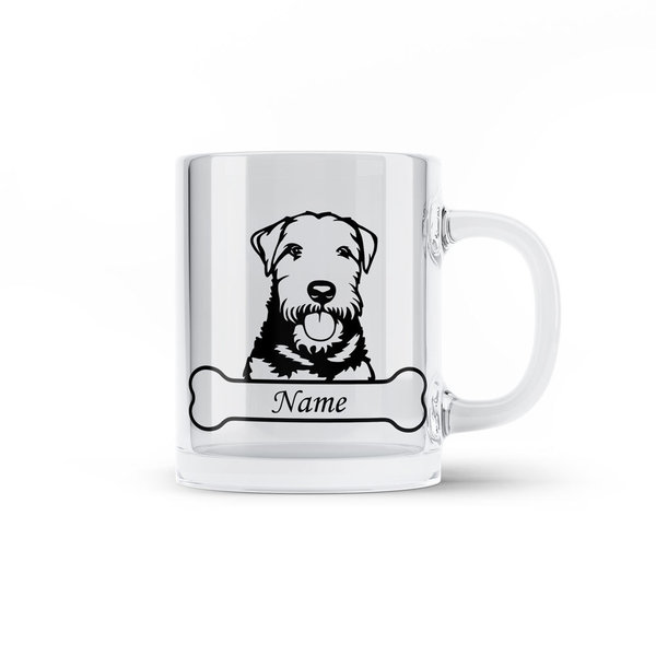 Glastasse Hund Welsh Terrier Inkl. Namen