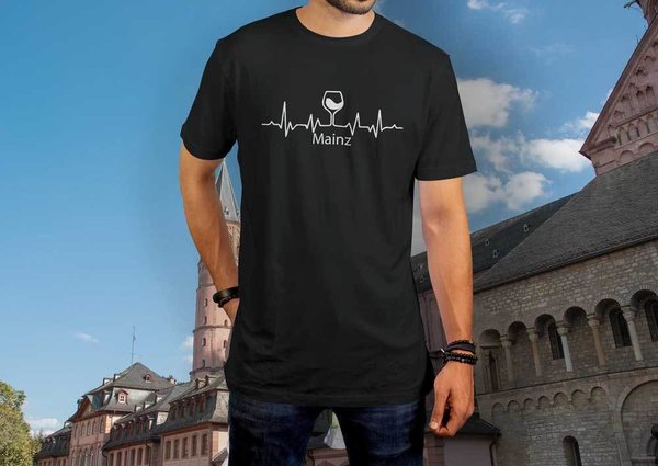 Mainz Wein Shirt Herzschlag retroreflektierend